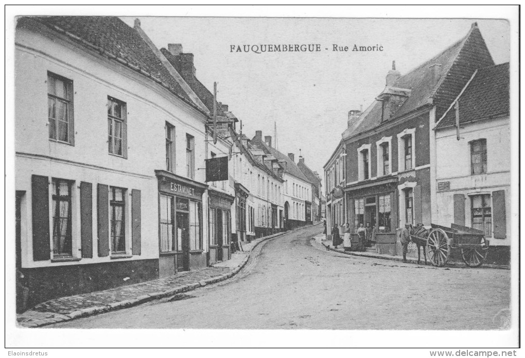 Fauquembergues (62) - Rue Amoric, Estaminet. Bon état, Correspondance Au Dos. - Fauquembergues