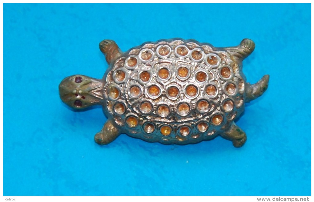 VINTAGE GOLD TURTLE / TORTOISE BROOCH - Spille