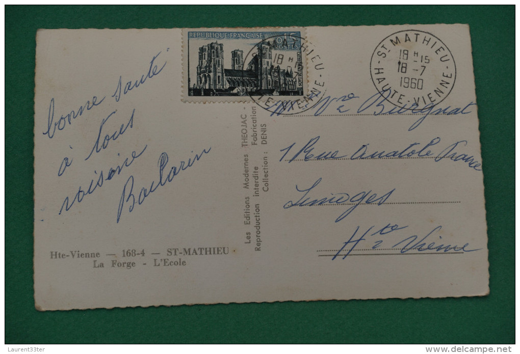 St Mathieu La Forge L'école 1960 - Saint Mathieu