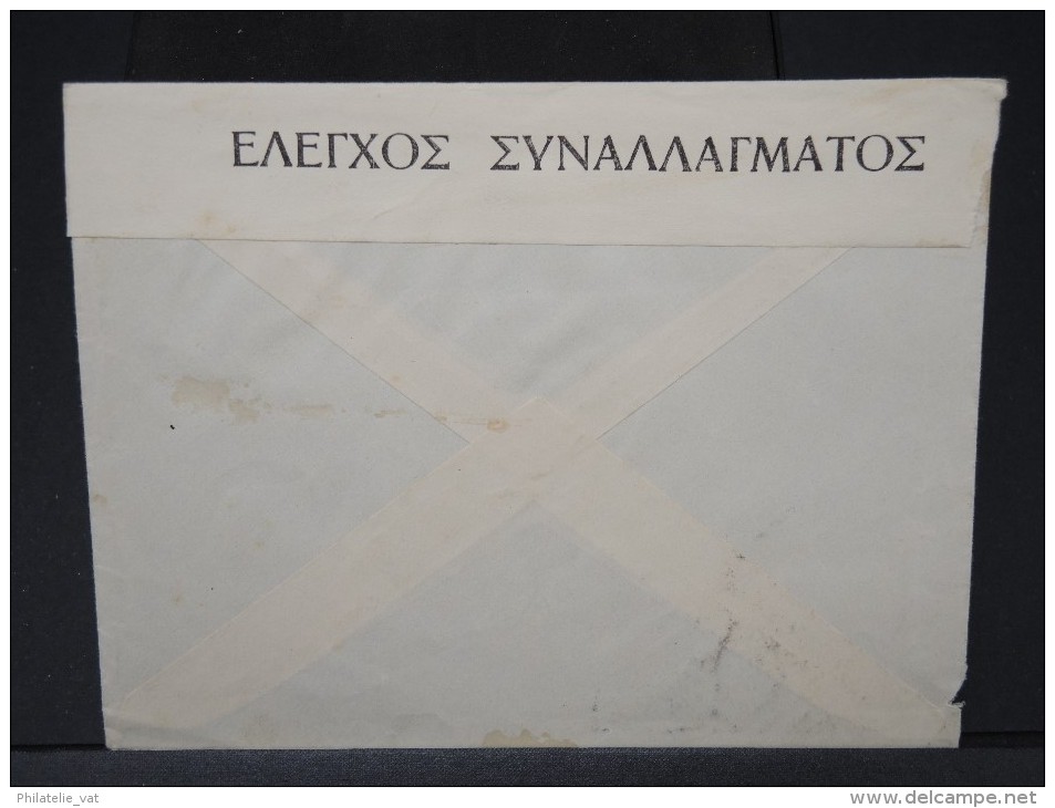 GRECE - ENVELOPPE DE   POUR LA FRANCE 1936 AVEC BANDE DE CONTROLE DE CHANGE    A VOIR  LOT P3665 - Briefe U. Dokumente