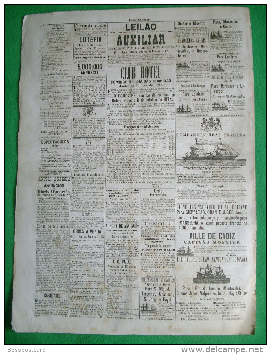 Moura - Jornal "Diario Illustrado" Nº 734 De 9 De Outubro De 1874. Beja. - Revues & Journaux