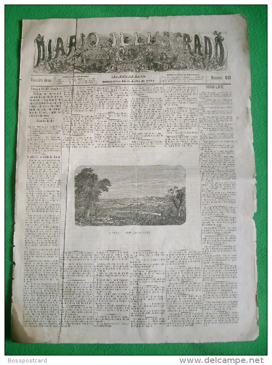 Lousã - Jornal "Diario Illustrado" Nº 661 De 16 De Julho De 1874. Coimbra. - Zeitungen & Zeitschriften