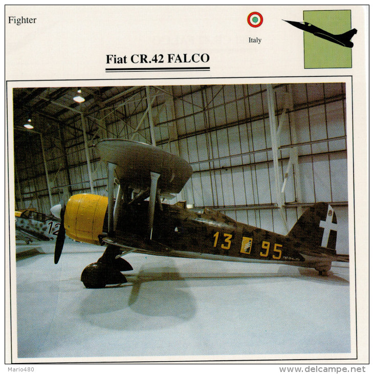 FIAT  CR.  42  FALCO     (NUOVO CON DESCRIZIONE   E SCHEDA  TECNICA) - 1939-1945: 2. Weltkrieg