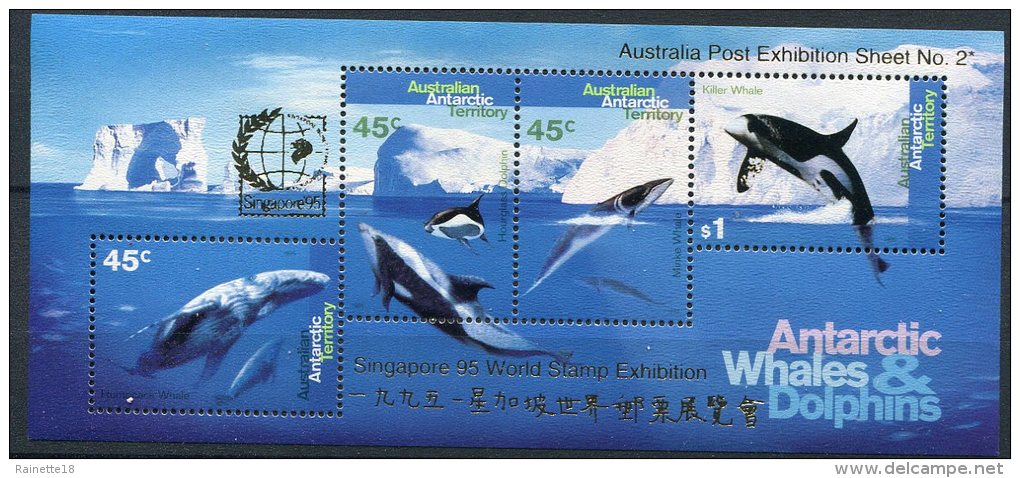 Antartique Australien               BF  2  **    Dauphins - Unused Stamps