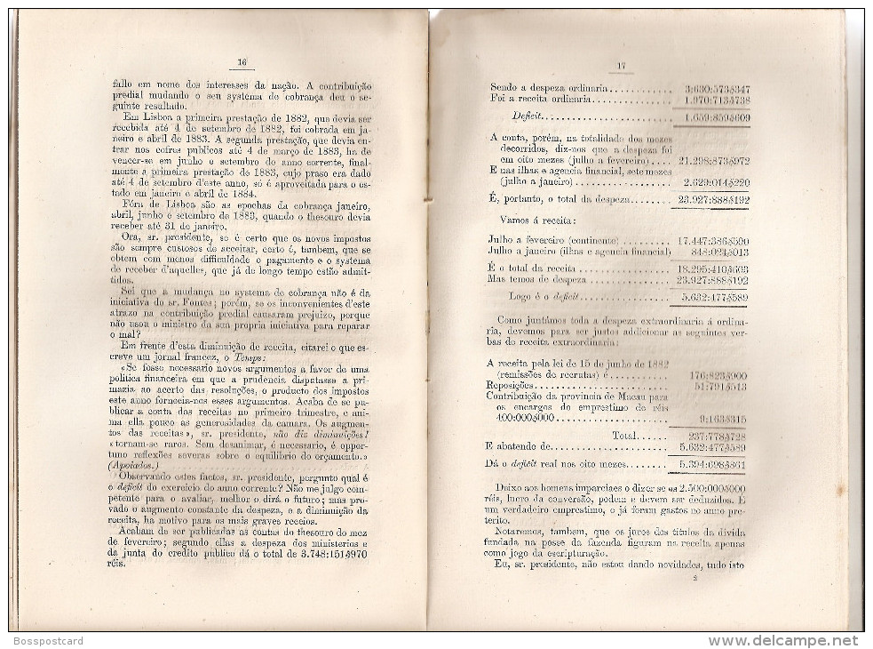 Rio Maior - Discursos Pronunciados Na Camara Dos Pares Em Maio De 1883 Pelo Conde De Rio Maior (Livro Por Abrir) - Livres Anciens