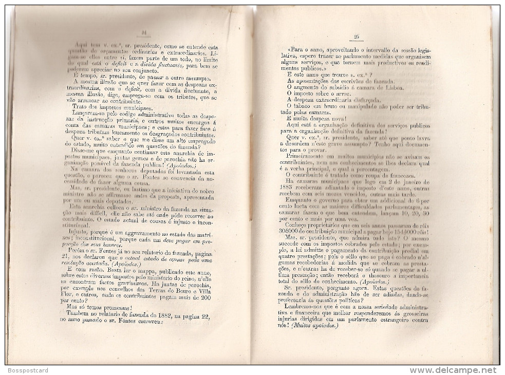 Rio Maior - Discursos Pronunciados Na Camara Dos Pares Em Maio De 1883 Pelo Conde De Rio Maior (Livro Por Abrir) - Livres Anciens