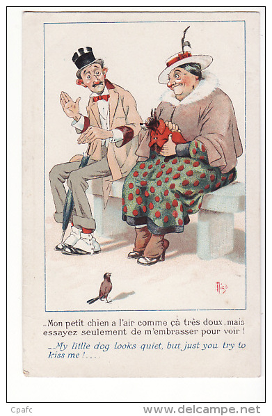 Carte Illustrée Par Mich "Mon Petit Chien ....." N°7014 "Celles Qui Ne S'en Font Pas" - Mich