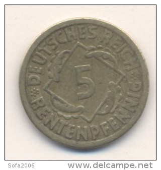 DEUTSCHES REICH-5 RENTENPFENNIG.-1924.E - 5 Rentenpfennig & 5 Reichspfennig