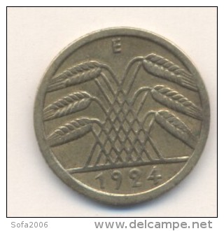 DEUTSCHES REICH-5 RENTENPFENNIG.-1924.E - 5 Rentenpfennig & 5 Reichspfennig