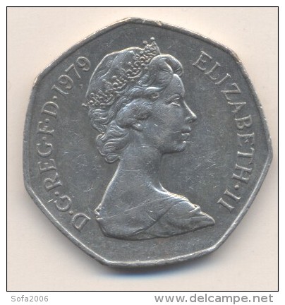 GREAT BRITAIN-50 NEW PENCE-1979. - 50 Pence