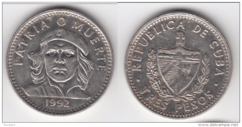 **** CUBA - 3 PESOS 1992 - TRES PESOS 1992 - ERNESTO CHE GUEVARA *** EN ACHAT IMMEDIAT !!! - Cuba