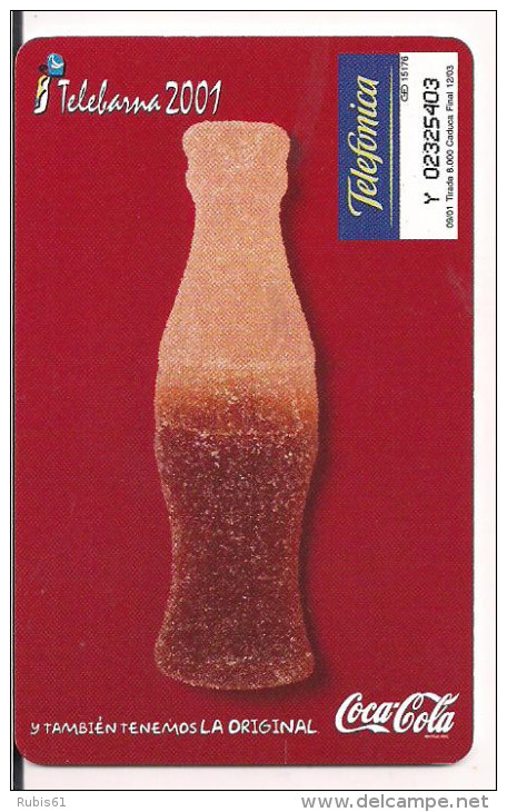 TARJETA COCA COLA  TIRADA 8000 - Alimentation