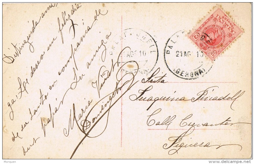 12485. Postal PALAFRUGELL (Gerona) 1910 A Figueras - Cartas & Documentos