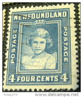 Newfoundland 1938 Princess Elizabeth 4c - Used - 1908-1947