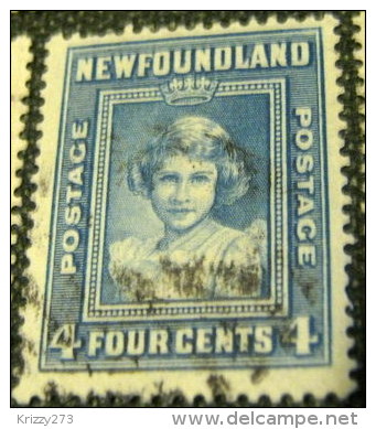 Newfoundland 1938 Princess Elizabeth 4c - Used - 1908-1947