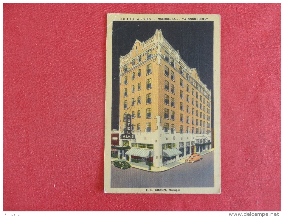 - Louisiana> Monroe  Hotel Alvis = == ==ref  1785 - Autres & Non Classés