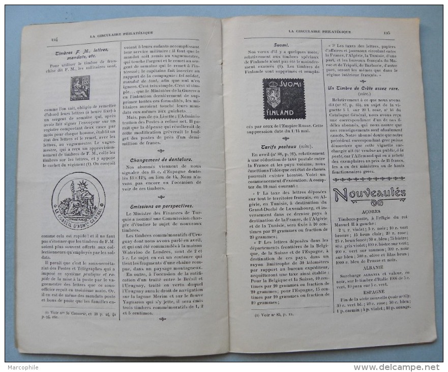 "LA CIRCULAIRE PHILATELIQUE" # 89 DE MAI 1910  (ref CAT14) - French (until 1940)