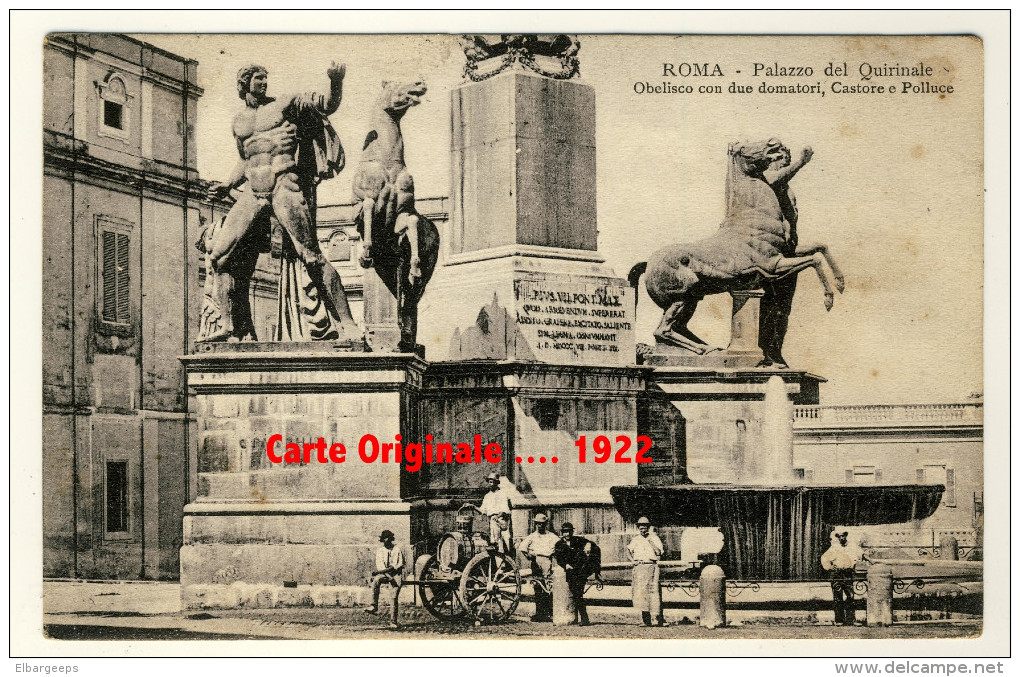 Roma - Palazzo Del Quirinale .... En 1922  -    ( Charette  Transport D´ Eau) - Venters