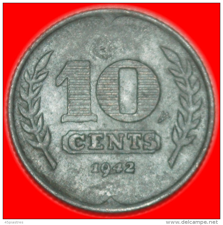 * OCCUPATION By GERMANY TULIPS (1941-1943): NETHERLANDS ★ 10 CENTS 1942! ERROR! LOW START &#9733; NO RESERVE! - 10 Centavos