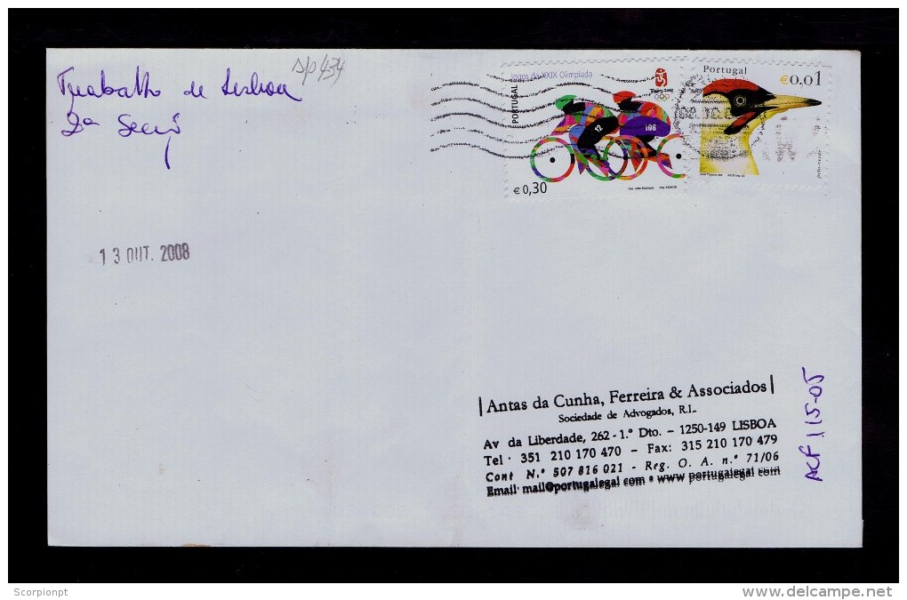 Sports Cyclisme Bikes Olympique Games Portugal Cover Slogan Pmk 2008 Lisboa Beijing 2008 Chine Olympic Games Sp434 - Ciclismo