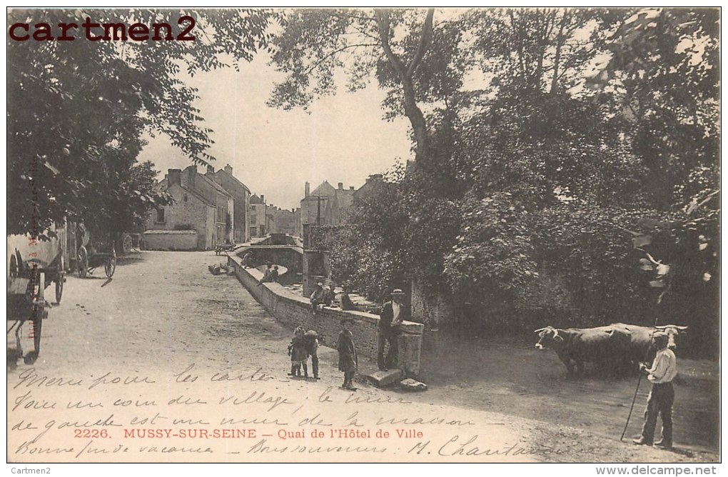 MUSSY-SUR-SEINE QUAI DE L'HOTEL DE VILLE 10 AUBE 1900 - Mussy-sur-Seine