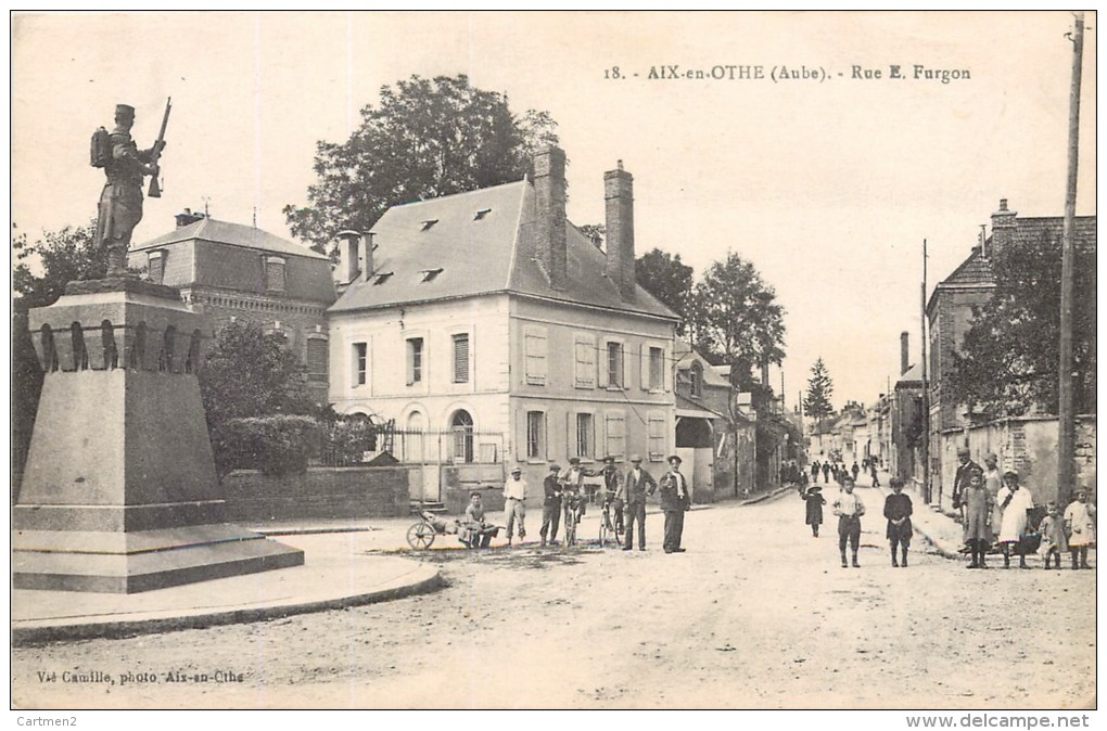 AIX-EN-OTHE RUE E. FURGON ANIMEE 10 AUBE - Autres & Non Classés