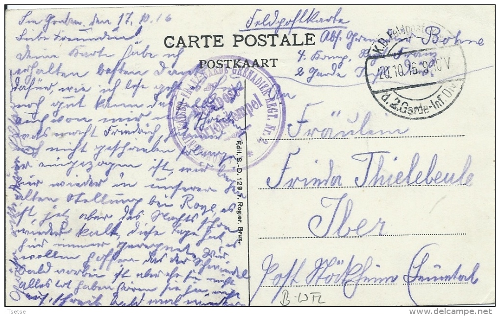 Wervik - Het Belgische Tolkantoor / La Douane Belge -  Feldpost 1916 ( Verso Zien ) - Wervik