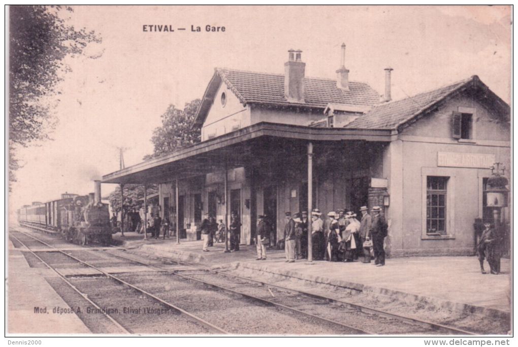 ETIVAL - La Gare - Ed. A Grangjean - Etival Clairefontaine