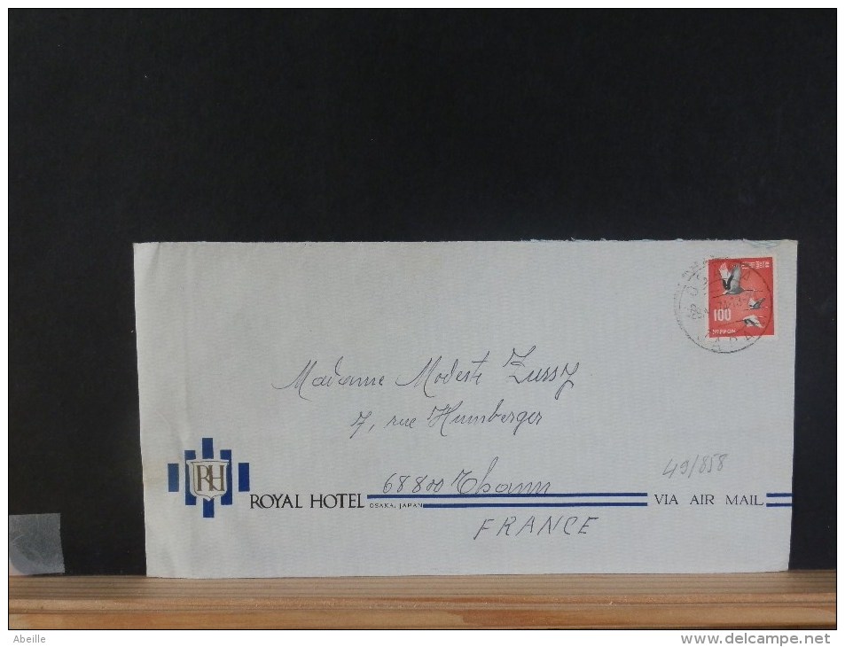 49/858    LETTRE    JAPON  POUR   FRANCE - Brieven En Documenten