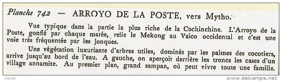 Vers MYTHO L'Arroyo De La Poste Cochinchine VIET NAM (Agence Economique Indochine) - Autres & Non Classés