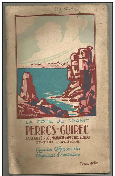 Guide Touristique   De Perros-guirec (22)  La Cote De Granit 1926.1927 Pas Courant - Alsace