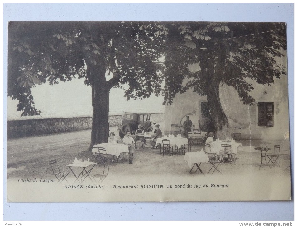 Brison, Restaurant Bocquin, Au Bord Du Lac Du Bourget. - Autres & Non Classés