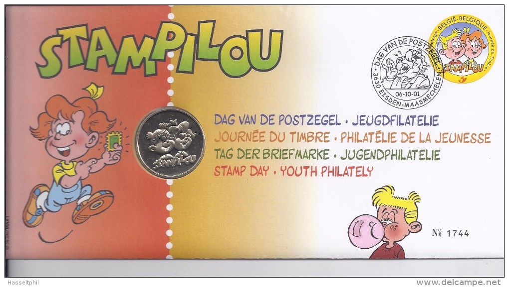 Belgie - Belgique Numisletter 3023 Dag Van De Postzegel Stampilou 2001 - Numisletters