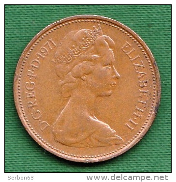1 PIECE ANGLETERRE 2 NEW PENCE 1971 ELIZABETH II D. G. REG. F:D: +  N° 141 - 2 Pence & 2 New Pence