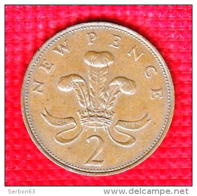 1 PIECE ANGLETERRE 2 NEW PENCE 1971 ELIZABETH II D. G. REG. F:D: +  N° 141 - 2 Pence & 2 New Pence