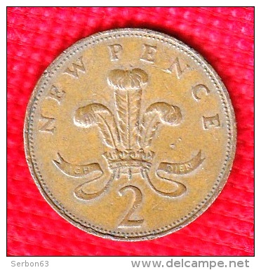 1 PIECE ANGLETERRE 2 NEW PENCE 1971 ELIZABETH II D. G. REG. F:D: +  N° 143 - 2 Pence & 2 New Pence