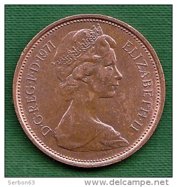 1 PIECE ANGLETERRE 2 NEW PENCE 1971 ELIZABETH II D. G. REG. F:D: +  N° 158 - 2 Pence & 2 New Pence