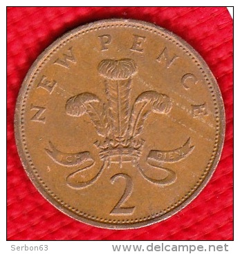 1 PIECE ANGLETERRE 2 NEW PENCE 1975 ELIZABETH II D. G. REG. F:D: +  N° 160 - 2 Pence & 2 New Pence