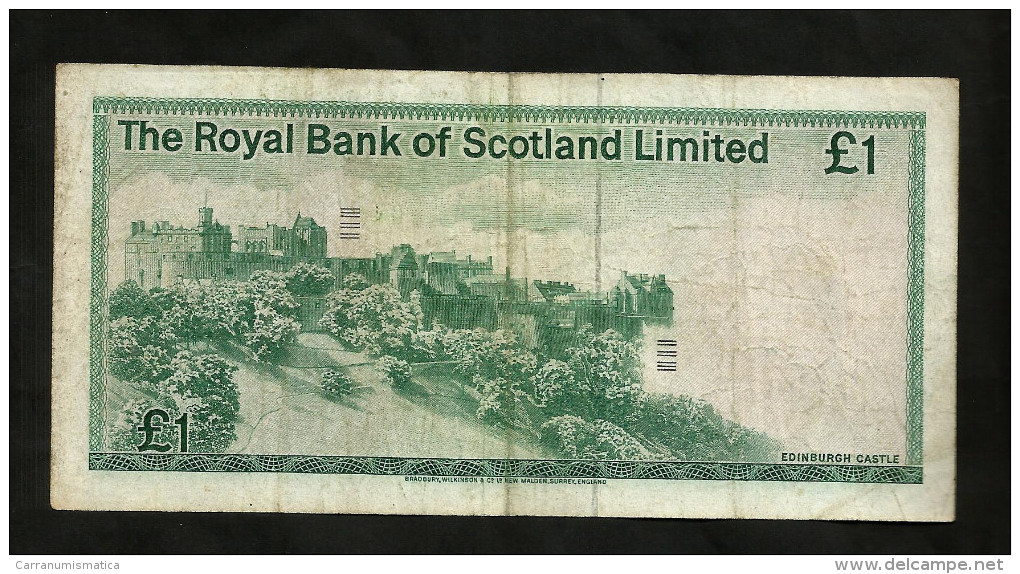 SCOTLAND - THE ROYAL BANK Of SCOTLAND - 1 POUND (1981) EDINBURGH CASTLE - 1 Pond