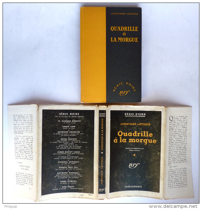 LIVRE POLICIER  NRF GALLIMARD Avec JACQUETTE N° 0026  03-1949 - QUADRILLE A LA MORGUE - JONATHAN LATIMER - NRF Gallimard