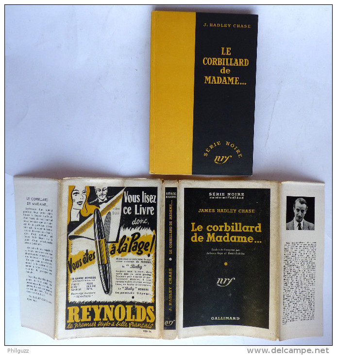 LIVRE POLICIER  NRF GALLIMARD Avec JACQUETTE N° 0031  05-1949 - LE CORBILLARD DE MADAME - J H CHASE - NRF Gallimard