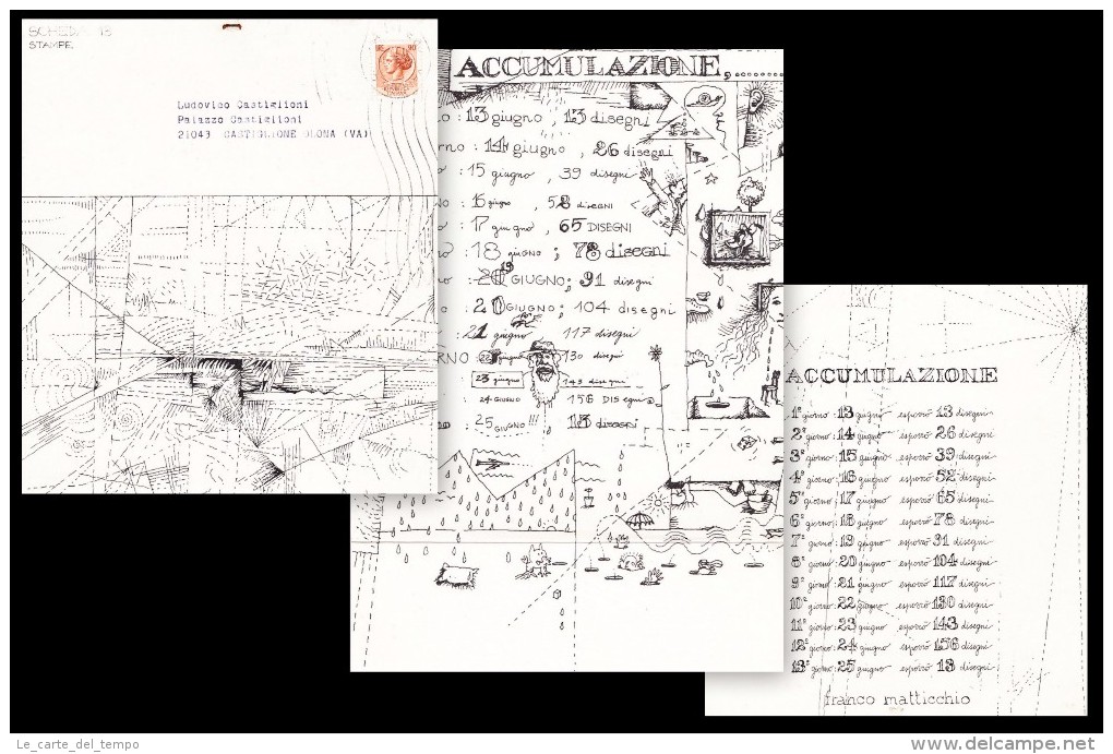 Franco Matticchio. Gruppo Cavedra Varese Incontri. 13, 25 Giugno 1979. - Disegni