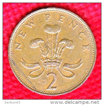 1 PIECE ANGLETERRE 2 NEW PENCE 1976 ELIZABETH II D. G. REG. F:D: +  N° 162 - 2 Pence & 2 New Pence