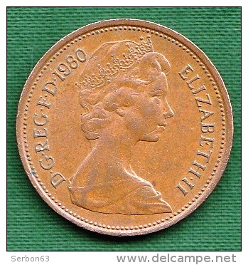 1 PIECE ANGLETERRE 2 NEW PENCE 1980 ELIZABETH II D. G. REG. F:D: +  N° 167 - 2 Pence & 2 New Pence