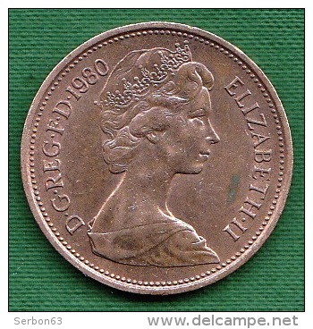 1 PIECE ANGLETERRE 2 NEW PENCE 1980 ELIZABETH II D. G. REG. F:D: +  N° 168 - 2 Pence & 2 New Pence