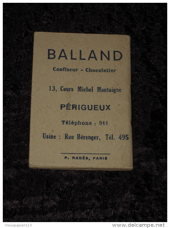 Joli Calendrier Minuscule Miniature Ancien De 1937 Publicitaire Balland Confiseur PERIGUEUX - Illustré Mary Glory - Kleinformat : 1921-40