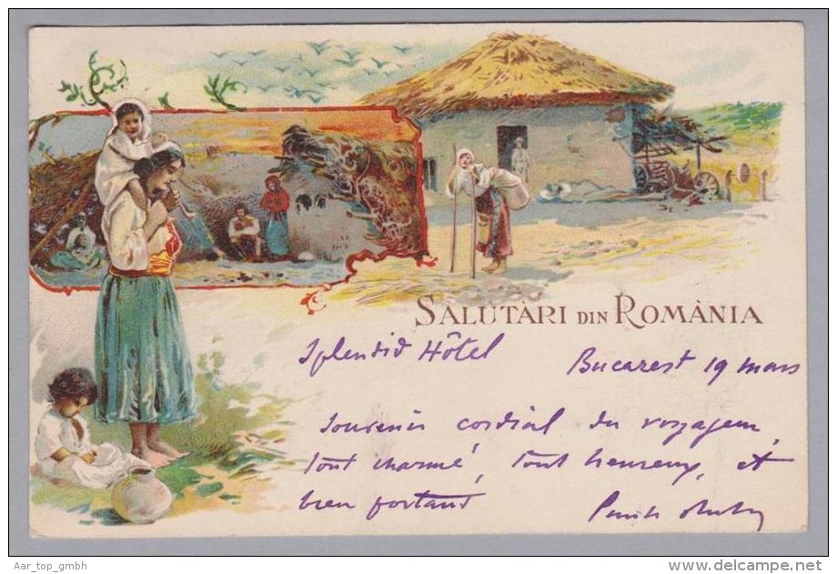 AK Rumänien Idylle 1900-03-19 Litho - Roumanie