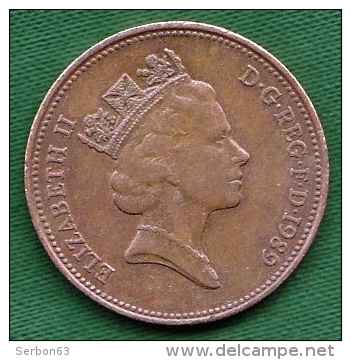 1 PIECE ANGLETERRE 2 NEW PENCE 1989 ELIZABETH II D. G. REG. F:D: +  N° 171 - 2 Pence & 2 New Pence