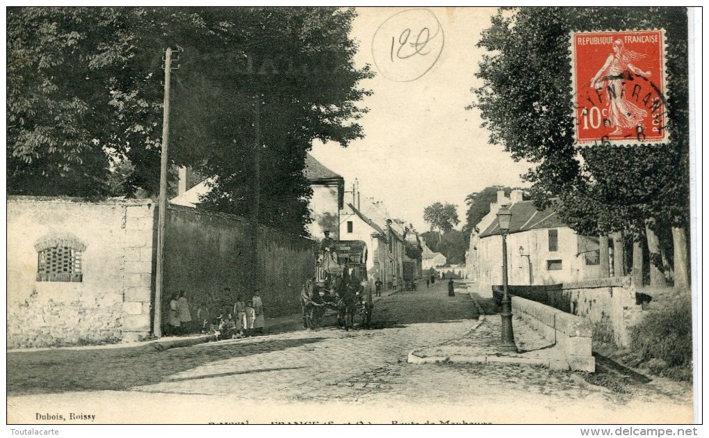 CPA 95 ROISSY EN FRANCE ROUTE DE MAUBEUGE 1913 Attelage - Roissy En France