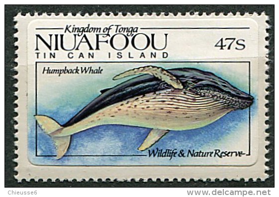 (cl.28 - P4) Tonga - Niuafo'ou ** N° 44 (ref. Michel Au Dos) - Baleines  - - Tonga (1970-...)